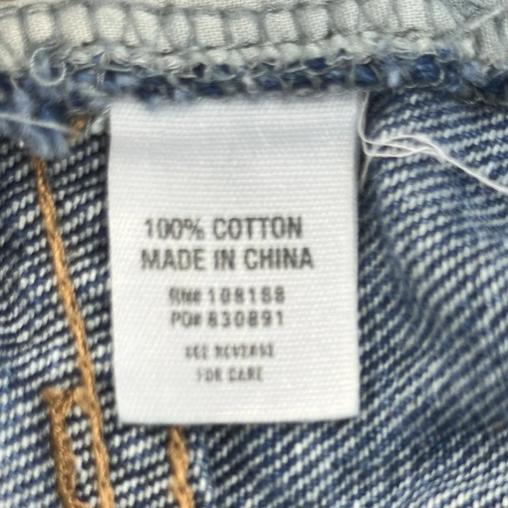 RSQ Blue Denim Distressed Cut-Offs Button Fly Jean Shorts - Picture 4 of 5